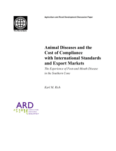 Animal Diseases and the Cost of Compliance with International
