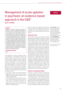Management of acute agitation in psychosis: an evidence