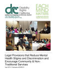 Legal Provisions that Reduce Mental Health Stigma and