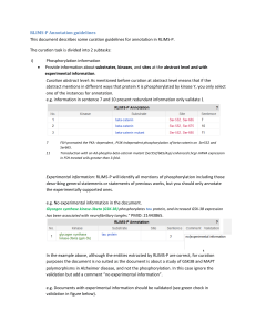 RLIMS-P Annotation guidelines This document describes some