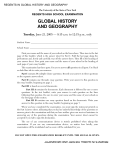 GLOBAL HISTORY AND GEOGRAPHY