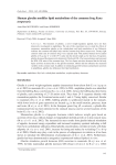 Human ghrelin modifies lipid metabolism of the common frog Rana