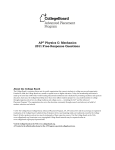 AP® Physics C: Mechanics 2011 Free-Response