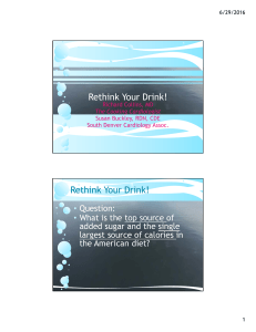 Rethink Your Drink! - South Denver Cardiology