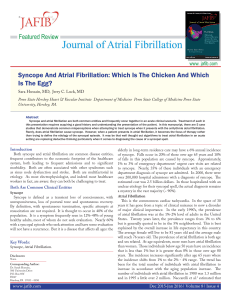 Syncope And Atrial Fibrillation - Journal of Atrial Fibrillation