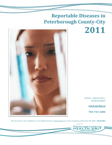 Reportable Diseases in Peterborough County