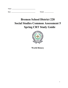 Spring CRT Study Guide - Bremen High School District 228