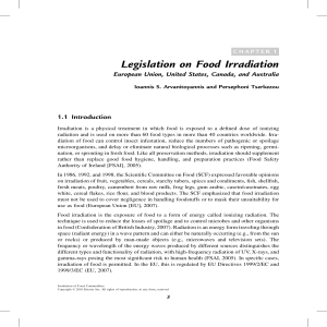 Legislation on Food Irradiation