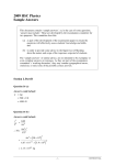 2009 HSC Physics Sample Answers