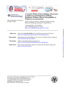 Streptococcus pneumoniae Responses Without Altered