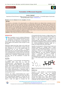 Formulation of Effervescent Ibuprofen