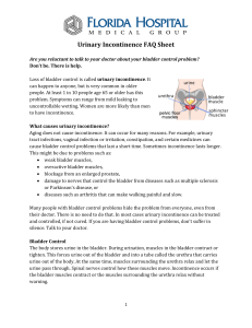 Urinary Incontinence FAQ Sheet - McCarus Surgical Specialists for
