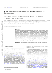 A new asteroseismic diagnostic for internal rotation in $\ gamma