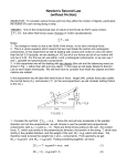 Newton`s Second Law (without friction)