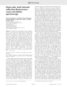 Dual-color total internal reflection fluorescence cross