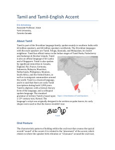 Tamil Overview - York University