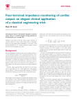 Four-terminal impedance monitoring of cardiac output: an elegant