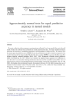 Approximately normal tests for equal predictive accuracy in nested