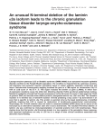 An unusual N-terminal deletion of the laminin a3a isoform leads to