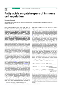 Fatty acids as gatekeepers of immune cell regulation - Direct-MS