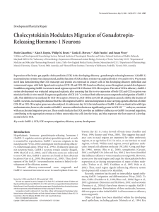 Cholecystokinin Modulates Migration of