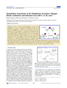 Quantitative Assessment of the Multiplicity of CarbonHalogen Bonds