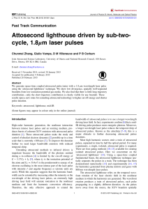 Attosecond lighthouse driven by sub-two