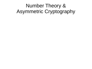 , Elementary Number Theory