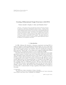 Creating 3-Dimensional Graph Structures with DNA