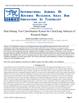 Data Mining: Text Classification System for Classifying Abstracts of