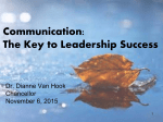 Communication: The Key to Leadership Success