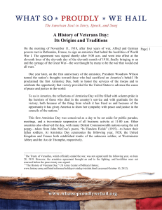 A History of Veterans Day: Its Origins and