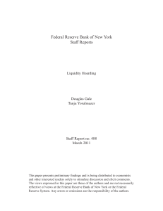 Liquidity Hoarding - Federal Reserve Bank of New York