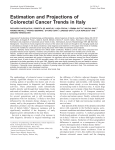 Estimation and projections of colorectal cancer trends in Italy.