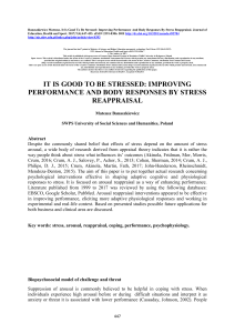 it is good to be stressed: improving performance and body