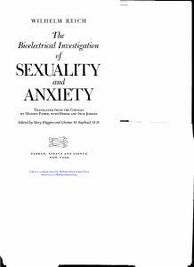 The Bioelectrical Investigation of SEXUALITY and ANXIETY