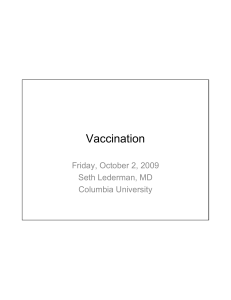 Vaccination - Columbia University