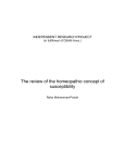 The review of the homeopathic concept of susceptibility