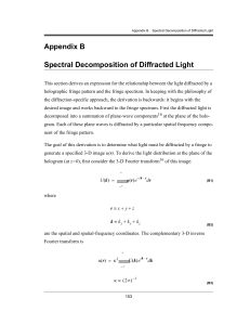 Appendix B 2Spectral Decomposition of Diffracted Light