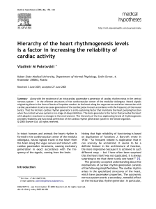 Hierarchy of the heart rhythmogenesis levels is a
