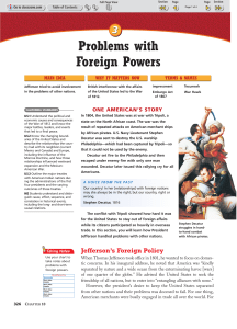 Problems with Foreign Powers