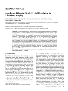 Monitoring lidocaine singlecrystal dissolution by