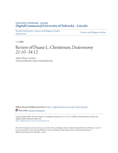 Review of Duane L. Christensen, Deuteronomy 21:10–34:12