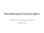The philosophy of human rights I