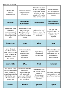 Genetics test yourself cards - 2013