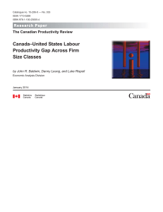 Canada–United States Labour Productivity Gap