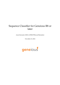 Geneious Sequence Classifier User Manual