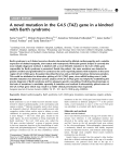 A novel mutation in the G4.5 (TAZ) gene in a kindred with