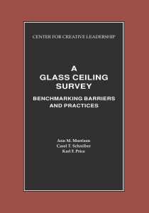 A Glass Ceiling Survey - Center for Creative Leadership