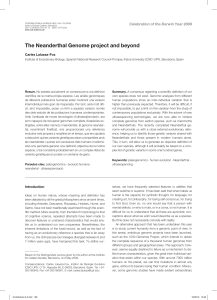 The Neanderthal Genome project and beyond